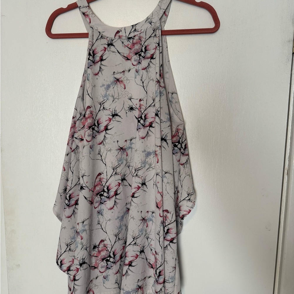 Torrid Floral Print Women's Top - Gray and Pink